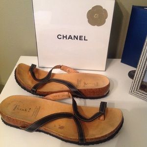 Think! Black Thong women Sandals 41 Size 10 - 10.5